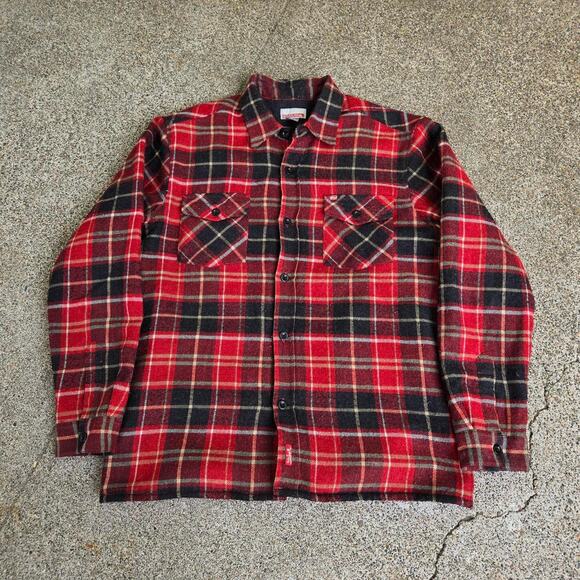 Vtg Y2k QUIKSILVER Plaid All Over Print Skate Surf Button Up Flannel Shirt Lg - Picture 1 of 7